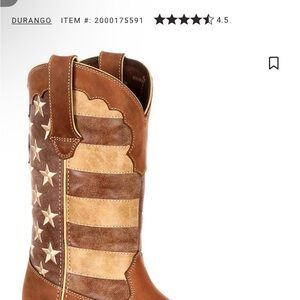 Durango Womens Patriotic Boots - Brown and Tan. Size 11
